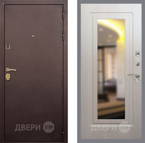 Входная металлическая Дверь Рекс (REX) Лайт 3К FLZ-120 Беленый дуб в Электрогорске