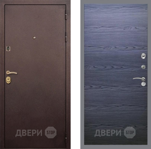 Входная металлическая Дверь Рекс (REX) Лайт 3К GL Дуб тангенальный черный в Электрогорске
