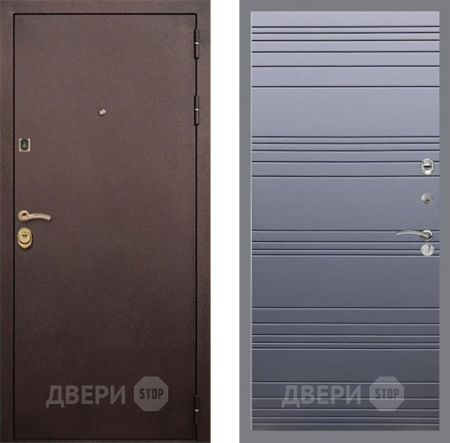 Входная металлическая Дверь Рекс (REX) Лайт 3К Line Силк титан в Электрогорске