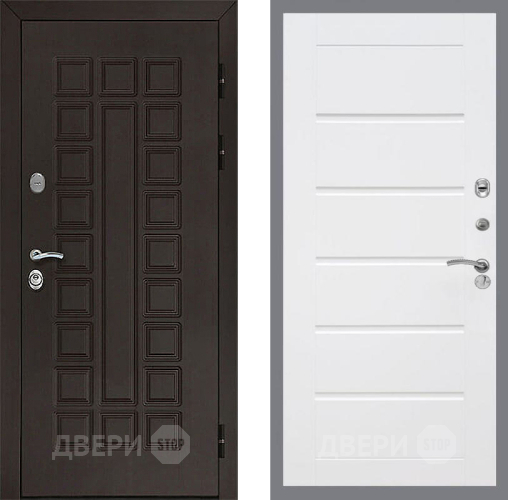 Входная металлическая Дверь Рекс (REX) Сенатор 3К Сити Белый ясень в Электрогорске