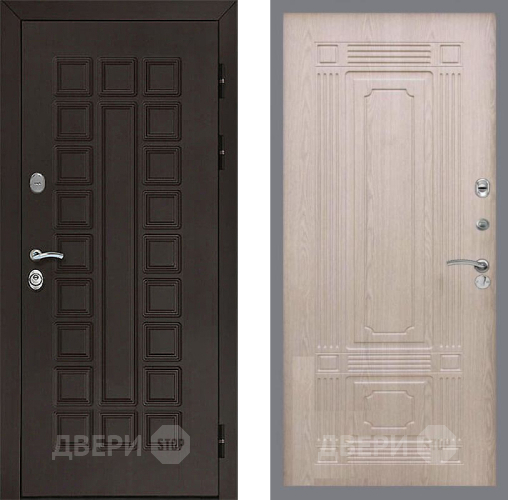 Входная металлическая Дверь Рекс (REX) Сенатор 3К FL-2 Беленый дуб в Электрогорске