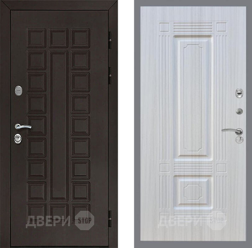 Входная металлическая Дверь Рекс (REX) Сенатор 3К FL-2 Сандал белый в Электрогорске