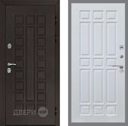 Входная металлическая Дверь Рекс (REX) Сенатор 3К FL-33 Белый ясень в Электрогорске