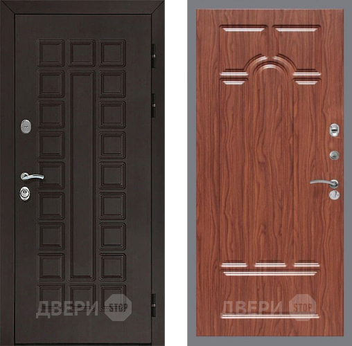 Входная металлическая Дверь Рекс (REX) Сенатор 3К FL-58 орех тисненый в Электрогорске