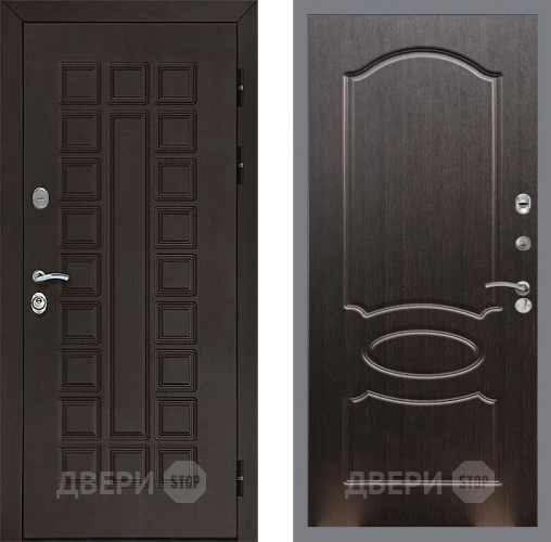 Входная металлическая Дверь Рекс (REX) Сенатор 3К FL-128 Венге светлый в Электрогорске