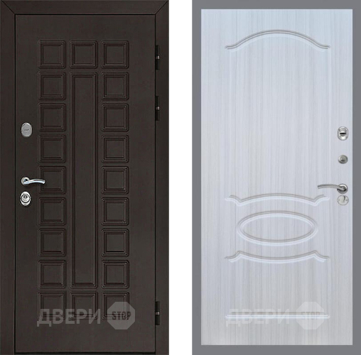 Входная металлическая Дверь Рекс (REX) Сенатор 3К FL-128 Сандал белый в Электрогорске