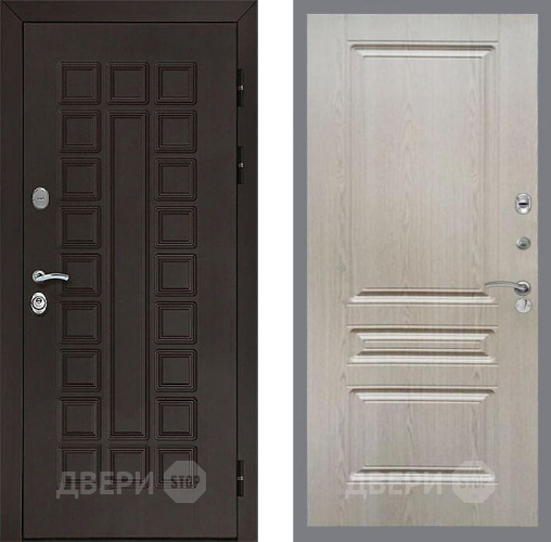 Входная металлическая Дверь Рекс (REX) Сенатор 3К FL-243 Беленый дуб в Электрогорске