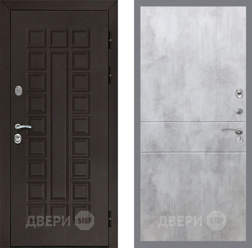 Входная металлическая Дверь Рекс (REX) Сенатор 3К FL-290 Бетон светлый в Электрогорске