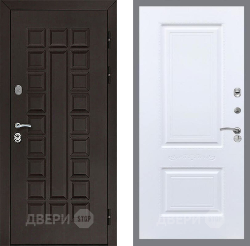 Входная металлическая Дверь Рекс (REX) Сенатор 3К Смальта Силк Сноу в Электрогорске