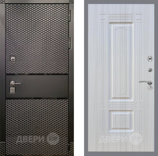 Входная металлическая Дверь Рекс (REX) 15 Черный Кварц FL-2 Сандал белый в Электрогорске
