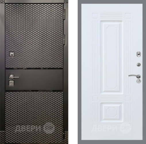 Входная металлическая Дверь Рекс (REX) 15 Черный Кварц FL-2 Силк Сноу в Электрогорске