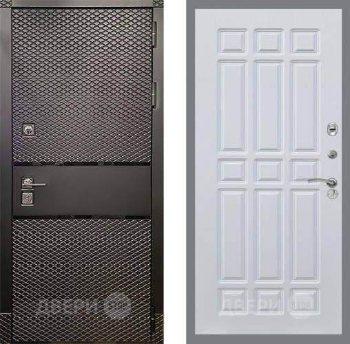Входная металлическая Дверь Рекс (REX) 15 Черный Кварц FL-33 Белый ясень в Электрогорске