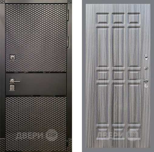 Входная металлическая Дверь Рекс (REX) 15 Черный Кварц FL-33 Сандал грей в Электрогорске