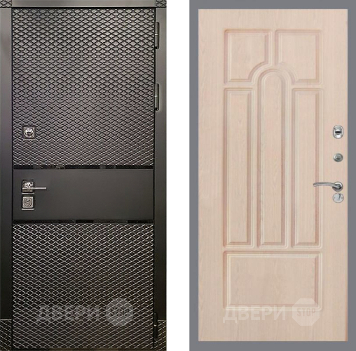 Входная металлическая Дверь Рекс (REX) 15 Черный Кварц FL-58 Беленый дуб в Электрогорске