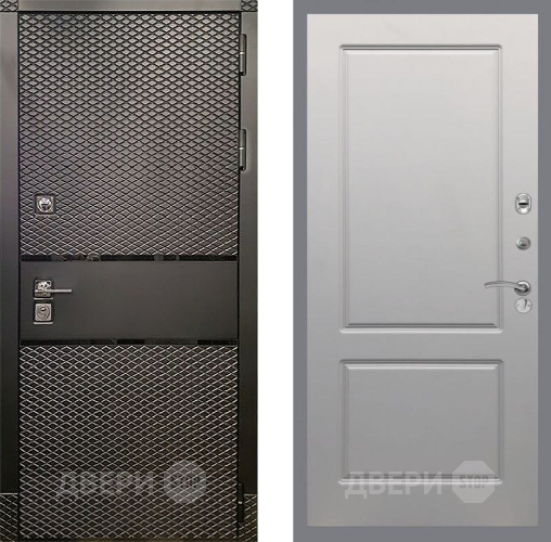 Входная металлическая Дверь Рекс (REX) 15 Черный Кварц FL-117 Грей софт в Электрогорске
