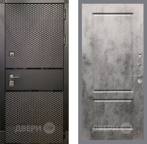 Входная металлическая Дверь Рекс (REX) 15 Черный Кварц FL-117 Бетон темный в Электрогорске