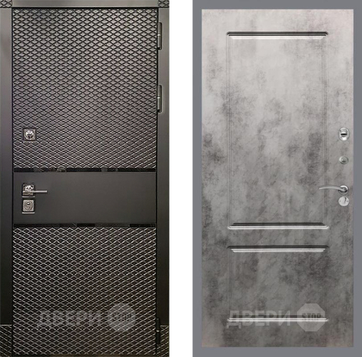 Входная металлическая Дверь Рекс (REX) 15 Черный Кварц FL-117 Бетон темный в Электрогорске