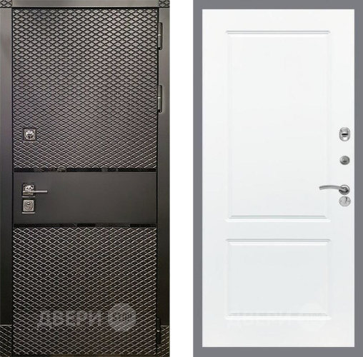 Входная металлическая Дверь Рекс (REX) 15 Черный Кварц FL-117 Силк Сноу в Электрогорске