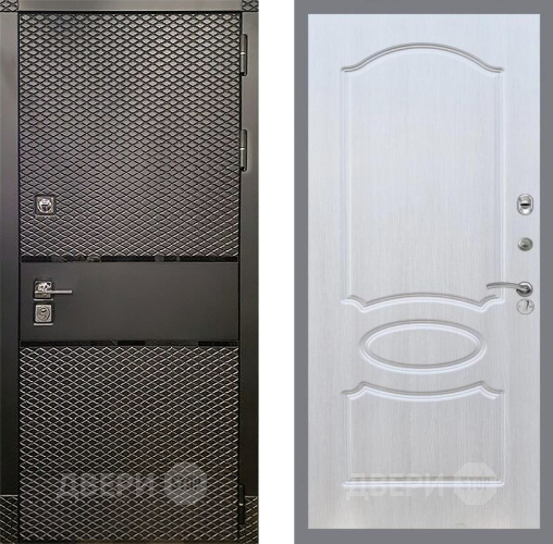 Входная металлическая Дверь Рекс (REX) 15 Черный Кварц FL-128 Лиственница беж в Электрогорске