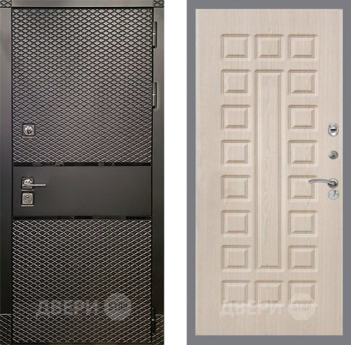 Входная металлическая Дверь Рекс (REX) 15 Черный Кварц FL-183 Беленый дуб в Электрогорске