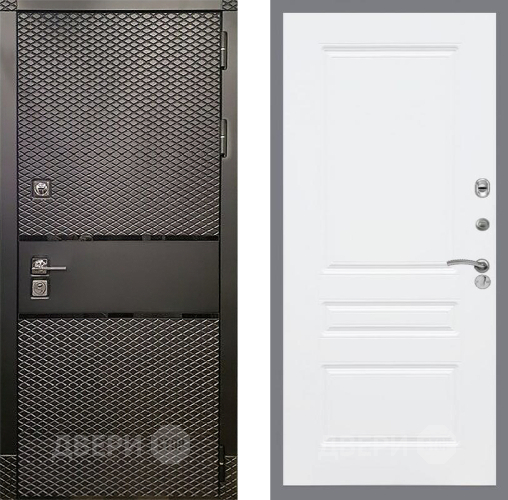 Входная металлическая Дверь Рекс (REX) 15 Черный Кварц FL-243 Силк Сноу в Электрогорске