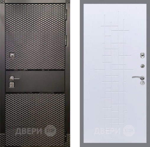 Входная металлическая Дверь Рекс (REX) 15 Черный Кварц FL-289 Белый ясень в Электрогорске