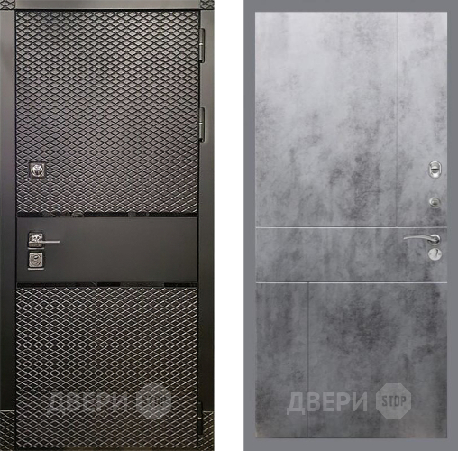 Входная металлическая Дверь Рекс (REX) 15 Черный Кварц FL-290 Бетон темный в Электрогорске