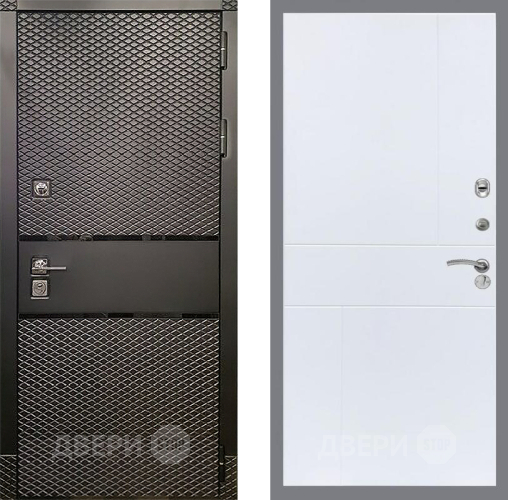 Входная металлическая Дверь Рекс (REX) 15 Черный Кварц FL-290 Силк Сноу в Электрогорске