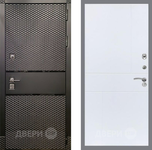 Входная металлическая Дверь Рекс (REX) 15 Черный Кварц FL-290 Силк Сноу в Электрогорске