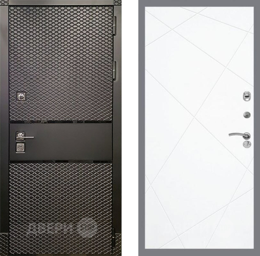 Входная металлическая Дверь Рекс (REX) 15 Черный Кварц FL-291 Силк Сноу в Электрогорске