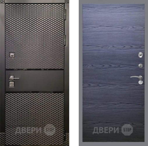 Входная металлическая Дверь Рекс (REX) 15 Черный Кварц GL Дуб тангенальный черный в Электрогорске