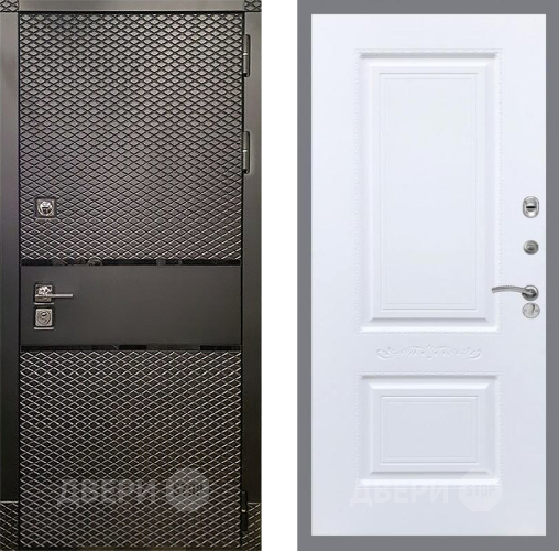 Входная металлическая Дверь Рекс (REX) 15 Черный Кварц Смальта Силк Сноу в Электрогорске