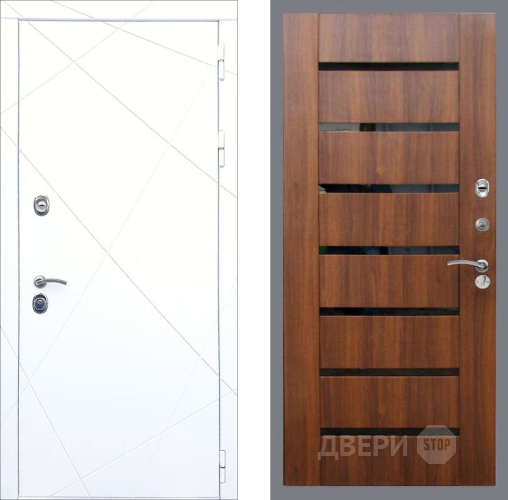 Дверь Рекс (REX) 13 Силк Сноу СБ-14 стекло черное Орех бренди в Электрогорске