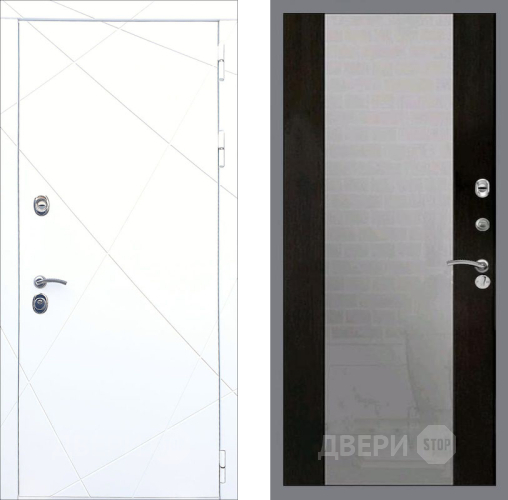 Входная металлическая Дверь Рекс (REX) 13 Силк Сноу СБ-16 Зеркало Венге в Электрогорске