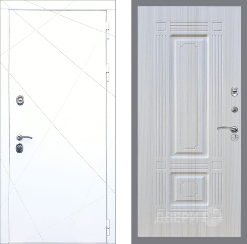 Входная металлическая Дверь Рекс (REX) 13 Силк Сноу FL-2 Сандал белый в Электрогорске