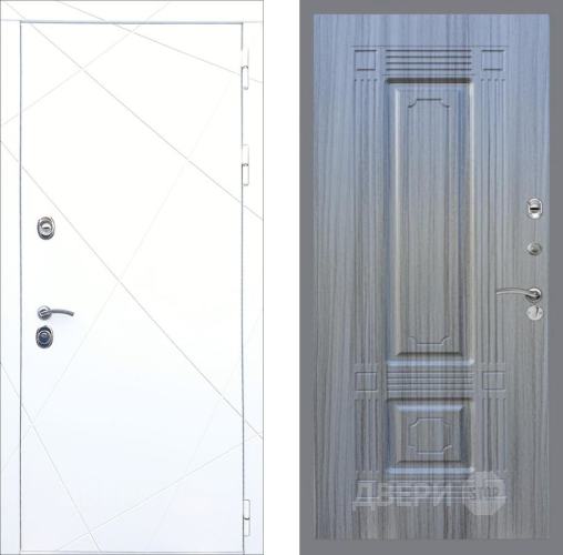 Входная металлическая Дверь Рекс (REX) 13 Силк Сноу FL-2 Сандал грей в Электрогорске
