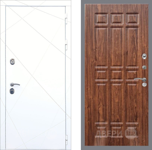 Входная металлическая Дверь Рекс (REX) 13 Силк Сноу FL-33 орех тисненый в Электрогорске