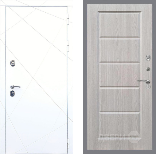 Входная металлическая Дверь Рекс (REX) 13 Силк Сноу FL-39 Беленый дуб в Электрогорске