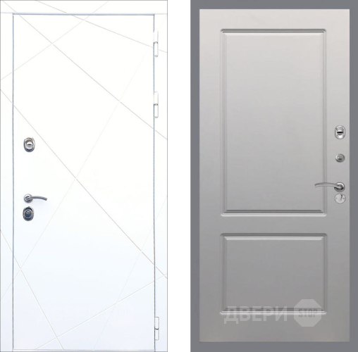 Входная металлическая Дверь Рекс (REX) 13 Силк Сноу FL-117 Грей софт в Электрогорске