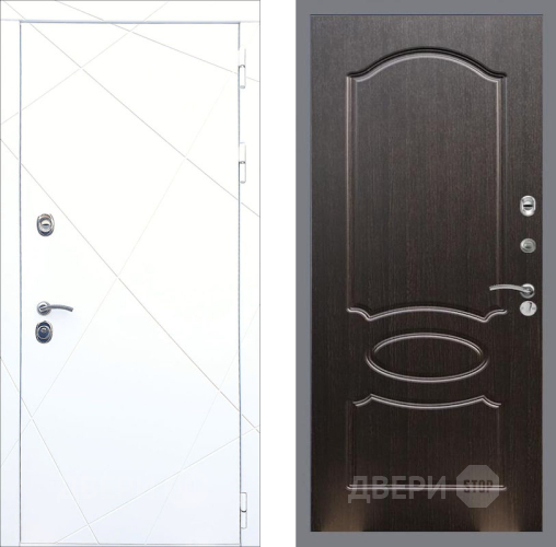 Входная металлическая Дверь Рекс (REX) 13 Силк Сноу FL-128 Венге светлый в Электрогорске