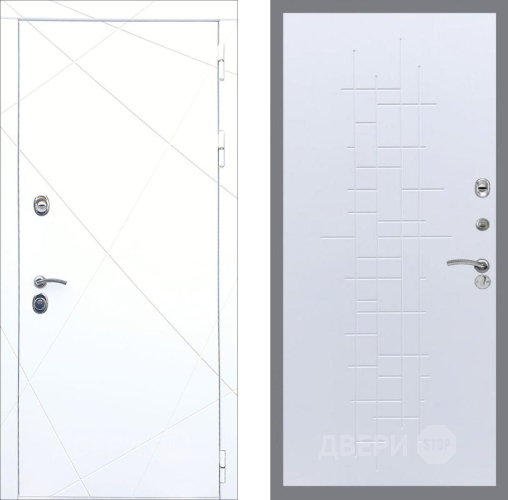 Входная металлическая Дверь Рекс (REX) 13 Силк Сноу FL-289 Белый ясень в Электрогорске