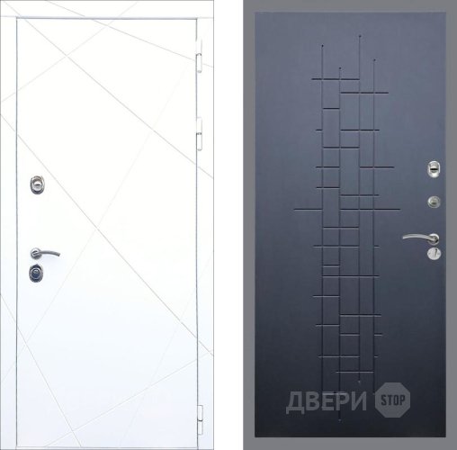 Входная металлическая Дверь Рекс (REX) 13 Силк Сноу FL-289 Ясень черный в Электрогорске