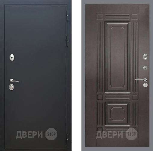 Входная металлическая Дверь Рекс (REX) 5 Черный Муар FL-2 Венге в Электрогорске