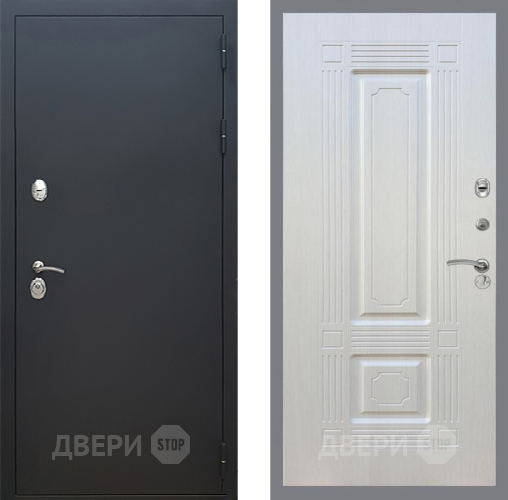 Входная металлическая Дверь Рекс (REX) 5 Черный Муар FL-2 Лиственница беж в Электрогорске