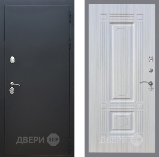 Входная металлическая Дверь Рекс (REX) 5 Черный Муар FL-2 Сандал белый в Электрогорске