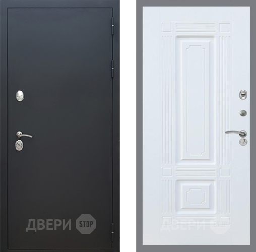 Входная металлическая Дверь Рекс (REX) 5 Черный Муар FL-2 Силк Сноу в Электрогорске
