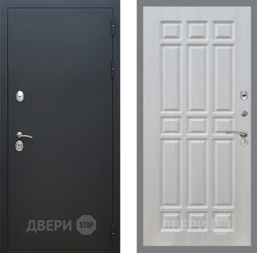 Входная металлическая Дверь Рекс (REX) 5 Черный Муар FL-33 Лиственница беж в Электрогорске