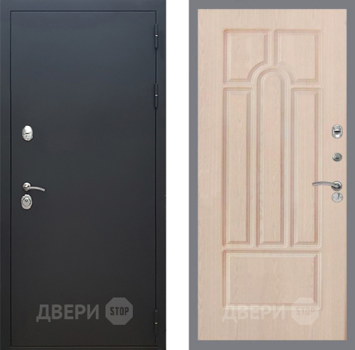 Входная металлическая Дверь Рекс (REX) 5 Черный Муар FL-58 Беленый дуб в Электрогорске