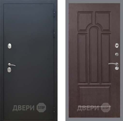 Входная металлическая Дверь Рекс (REX) 5 Черный Муар FL-58 Венге в Электрогорске
