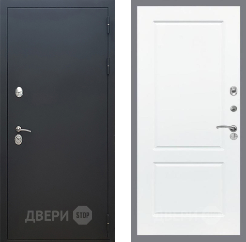 Входная металлическая Дверь Рекс (REX) 5 Черный Муар FL-117 Силк Сноу в Электрогорске